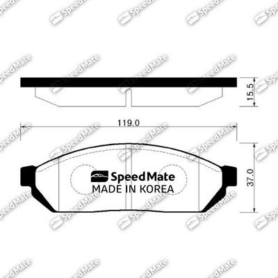 SpeedMate SM-BPG003 - Bremžu uzliku kompl., Disku bremzes autodraugiem.lv