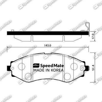 SpeedMate SM-BPG010 - Bremžu uzliku kompl., Disku bremzes autodraugiem.lv