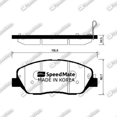 SpeedMate SM-BPH044 - Bremžu uzliku kompl., Disku bremzes autodraugiem.lv