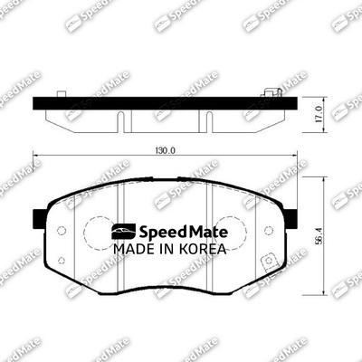 SpeedMate SM-BPH046 - Bremžu uzliku kompl., Disku bremzes autodraugiem.lv