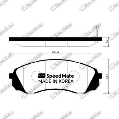 SpeedMate SM-BPH041 - Bremžu uzliku kompl., Disku bremzes autodraugiem.lv