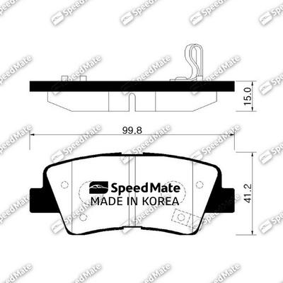 SpeedMate SM-BPH042 - Bremžu uzliku kompl., Disku bremzes autodraugiem.lv