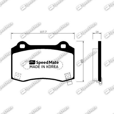 SpeedMate SM-BPH057 - Bremžu uzliku kompl., Disku bremzes autodraugiem.lv