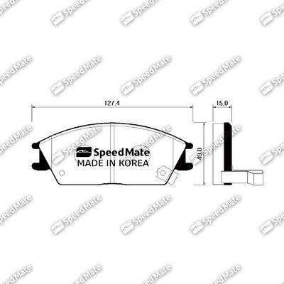 SpeedMate SM-BPH003 - Bremžu uzliku kompl., Disku bremzes autodraugiem.lv