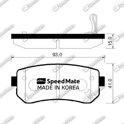 SpeedMate SM-BPH034 - Bremžu uzliku kompl., Disku bremzes autodraugiem.lv