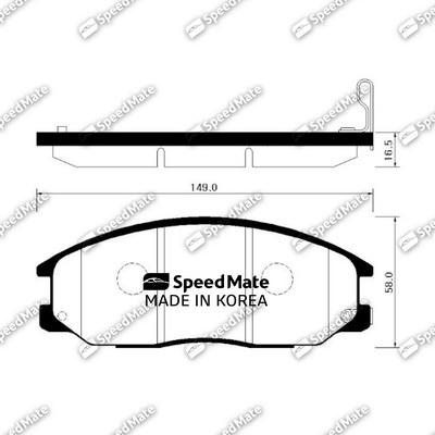 SpeedMate SM-BPH036 - Bremžu uzliku kompl., Disku bremzes autodraugiem.lv