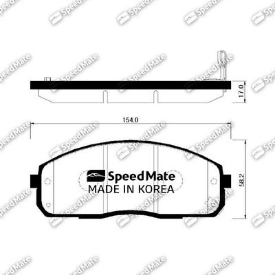 SpeedMate SM-BPH030 - Bremžu uzliku kompl., Disku bremzes autodraugiem.lv