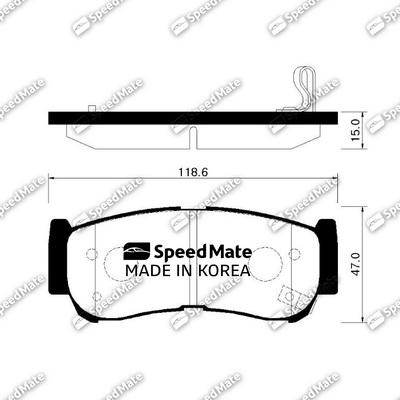 SpeedMate SM-BPH031 - Bremžu uzliku kompl., Disku bremzes autodraugiem.lv