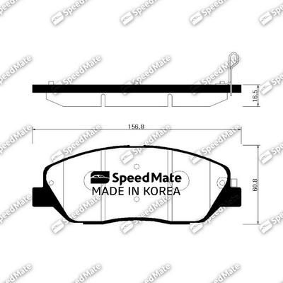 SpeedMate SM-BPH029 - Bremžu uzliku kompl., Disku bremzes autodraugiem.lv