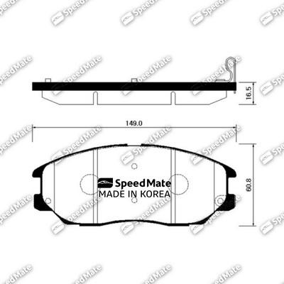 SpeedMate SM-BPH028 - Bremžu uzliku kompl., Disku bremzes autodraugiem.lv