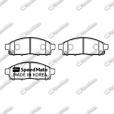 SpeedMate SM-BPJ658 - Bremžu uzliku kompl., Disku bremzes autodraugiem.lv