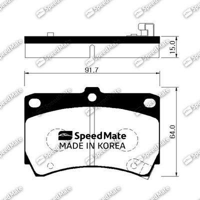 SpeedMate SM-BPK009 - Bremžu uzliku kompl., Disku bremzes autodraugiem.lv