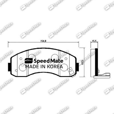 SpeedMate SM-BPK004 - Bremžu uzliku kompl., Disku bremzes autodraugiem.lv