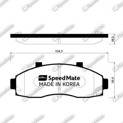 SpeedMate SM-BPK015 - Bremžu uzliku kompl., Disku bremzes autodraugiem.lv