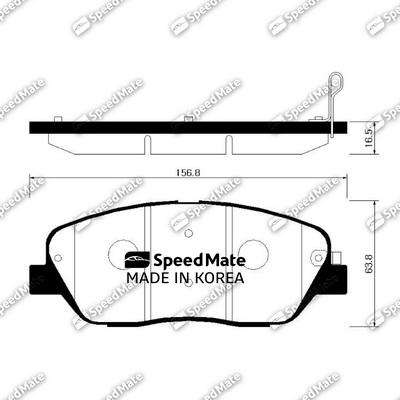 SpeedMate SM-BPK036 - Bremžu uzliku kompl., Disku bremzes autodraugiem.lv