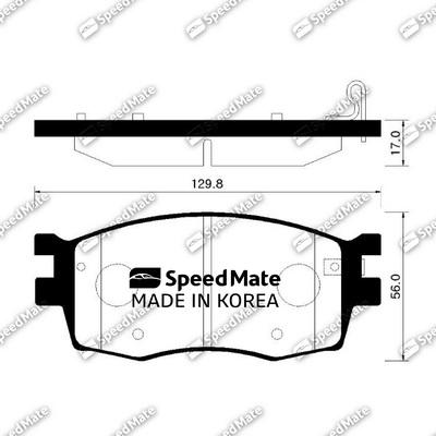 SpeedMate SM-BPK031 - Bremžu uzliku kompl., Disku bremzes autodraugiem.lv