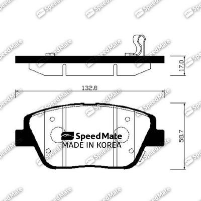 SpeedMate SM-BPK038 - Bremžu uzliku kompl., Disku bremzes autodraugiem.lv