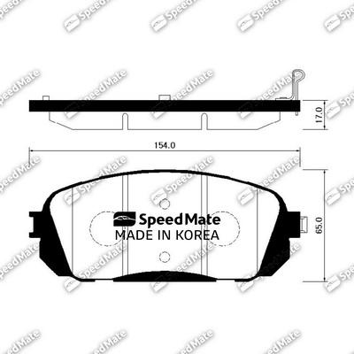 SpeedMate SM-BPK033 - Bremžu uzliku kompl., Disku bremzes autodraugiem.lv