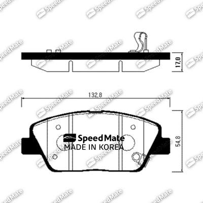 SpeedMate SM-BPK037 - Bremžu uzliku kompl., Disku bremzes autodraugiem.lv