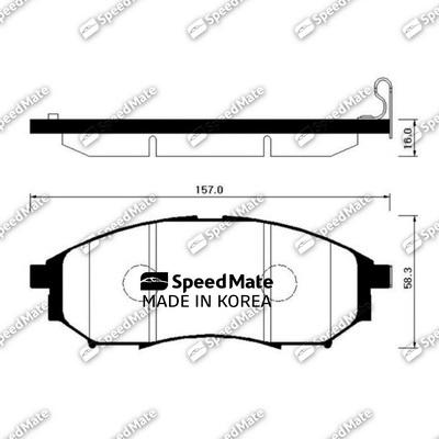 SpeedMate SM-BPS008 - Bremžu uzliku kompl., Disku bremzes autodraugiem.lv