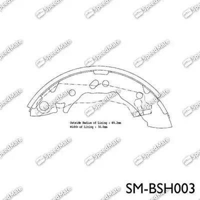 SpeedMate SM-BSH003 - Bremžu loku komplekts autodraugiem.lv