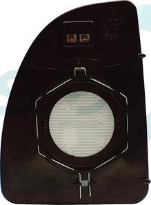 SPJ L-0381 - Spoguļstikls, Ārējais atpakaļskata spogulis autodraugiem.lv