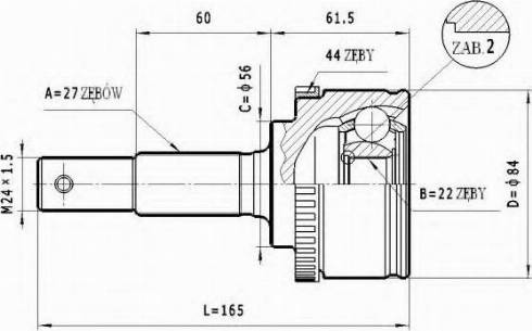 Statim C.520 - Šarnīru komplekts, Piedziņas vārpsta autodraugiem.lv