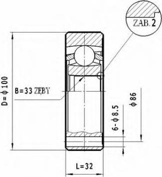 Statim CW.046 - Šarnīru komplekts, Piedziņas vārpsta autodraugiem.lv