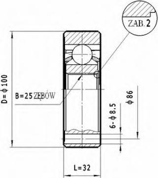 Statim CW.040 - Šarnīru komplekts, Piedziņas vārpsta autodraugiem.lv