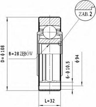 Statim CW.042 - Šarnīru komplekts, Piedziņas vārpsta autodraugiem.lv