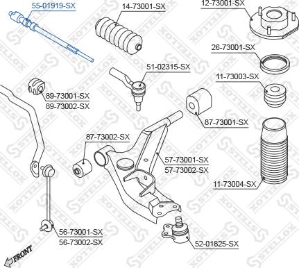 Stellox 55-01919-SX - Aksiālais šarnīrs, Stūres šķērsstiepnis autodraugiem.lv