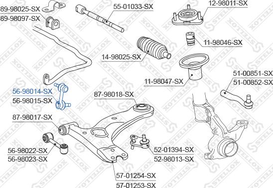 Stellox 56-98014-SX - Stiepnis / Atsaite, Stabilizators autodraugiem.lv