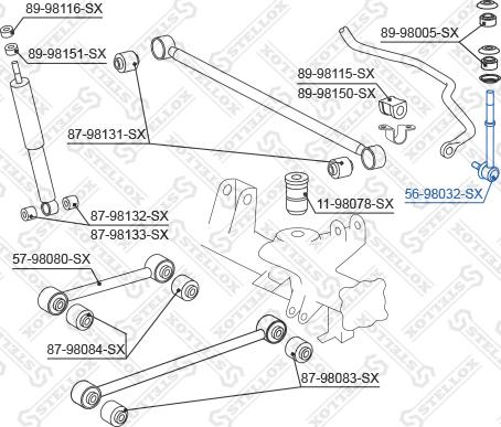 Stellox 56-98032-SX - Stiepnis / Atsaite, Stabilizators autodraugiem.lv