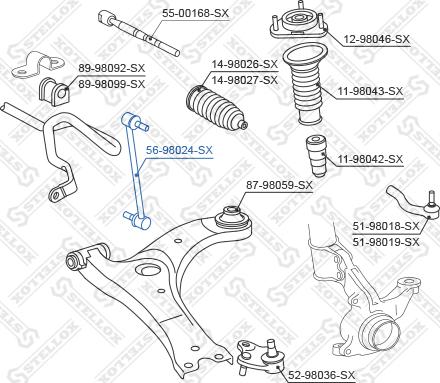 Stellox 56-98024-SX - Stiepnis / Atsaite, Stabilizators autodraugiem.lv