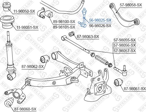 Stellox 56-98025-SX - Stiepnis / Atsaite, Stabilizators autodraugiem.lv