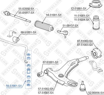 Stellox 56-51001-SX - Stiepnis / Atsaite, Stabilizators autodraugiem.lv