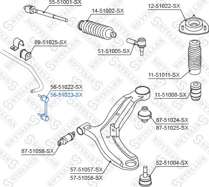 Stellox 56-51023-SX - Stiepnis / Atsaite, Stabilizators autodraugiem.lv