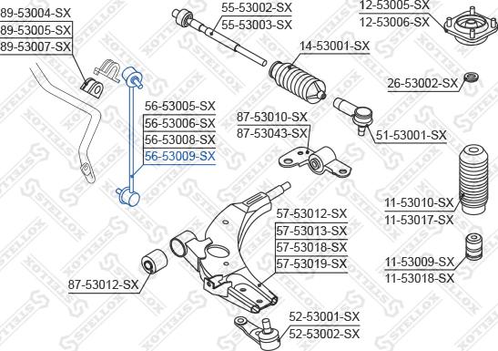 Stellox 56-53009-SX - Stiepnis / Atsaite, Stabilizators autodraugiem.lv