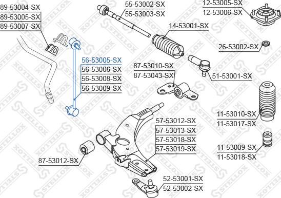 Stellox 56-53005-SX - Stiepnis / Atsaite, Stabilizators autodraugiem.lv