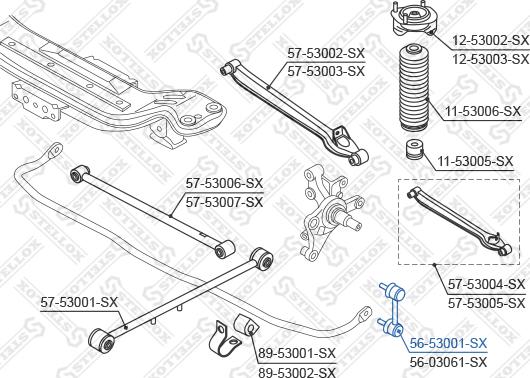 Stellox 56-53001-SX - Stiepnis / Atsaite, Stabilizators autodraugiem.lv