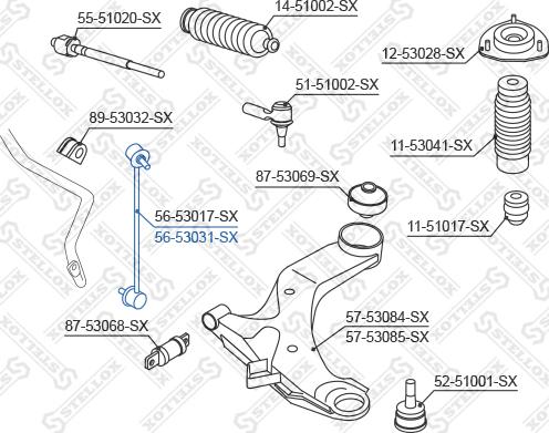 Stellox 56-53031-SX - Stiepnis / Atsaite, Stabilizators autodraugiem.lv