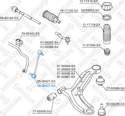 Stellox 56-00422-SX - Stiepnis / Atsaite, Stabilizators autodraugiem.lv