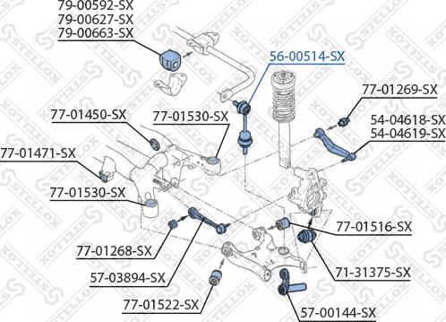 Stellox 56-00514-SX - Stiepnis / Atsaite, Stabilizators autodraugiem.lv
