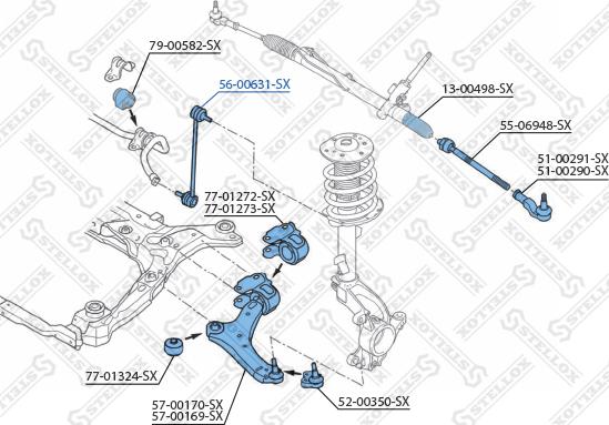 Stellox 56-00631-SX - Stiepnis / Atsaite, Stabilizators autodraugiem.lv