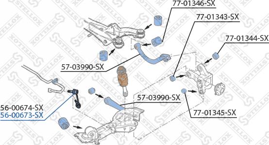 Stellox 56-00673-SX - Stiepnis / Atsaite, Stabilizators autodraugiem.lv