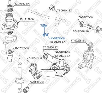 Stellox 56-00099-SX - Stiepnis / Atsaite, Stabilizators autodraugiem.lv