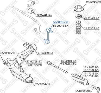 Stellox 56-00015-SX - Stiepnis / Atsaite, Stabilizators autodraugiem.lv