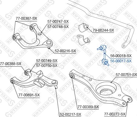 Stellox 56-00017-SX - Stiepnis / Atsaite, Stabilizators autodraugiem.lv