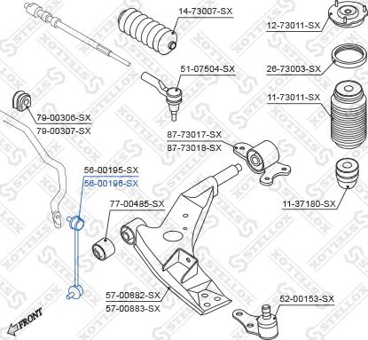 Stellox 56-00196-SX - Stiepnis / Atsaite, Stabilizators autodraugiem.lv