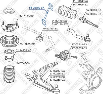 Stellox 56-00100-SX - Stiepnis / Atsaite, Stabilizators autodraugiem.lv